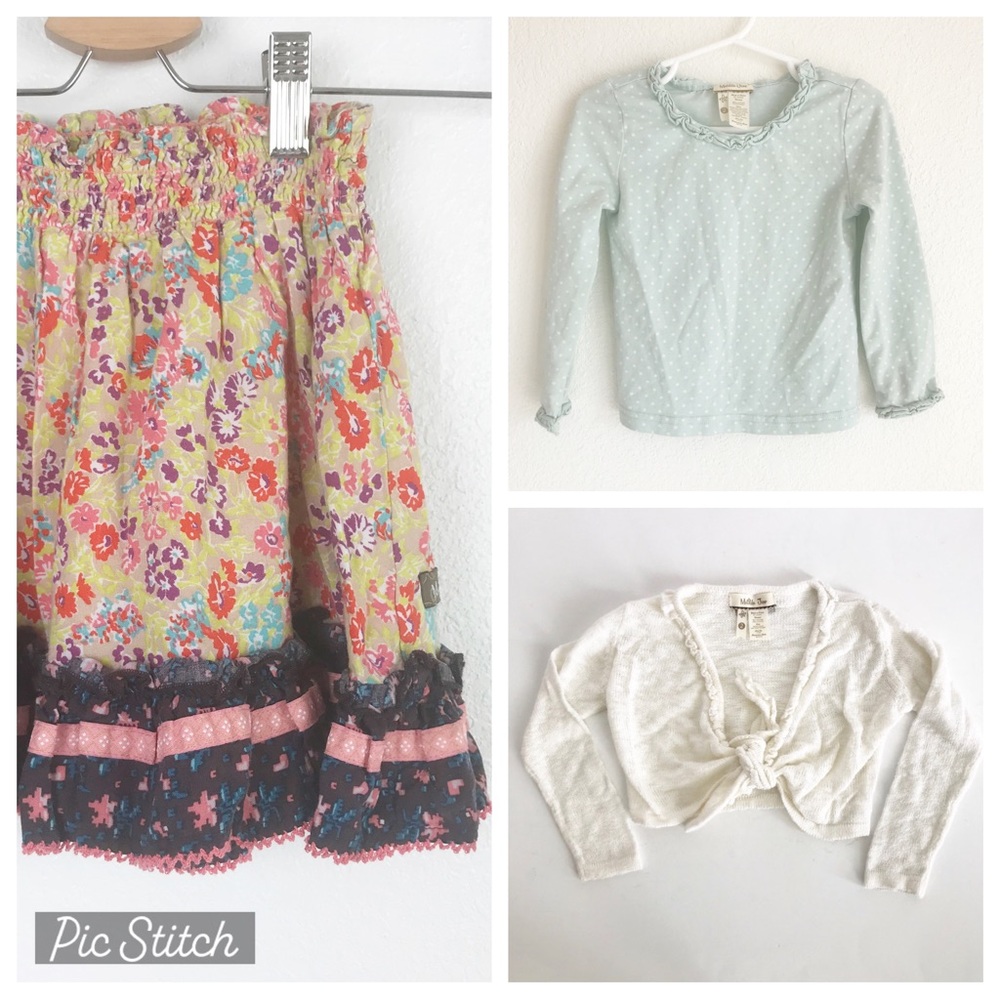 MATILDA JANE Girls Skirt Top Shrug Size 2 Bundle